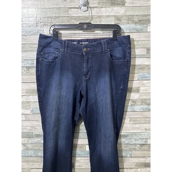 Women’s Lane Bryant Denim Jeans Dark Wash Straight Leg Plus Size 18 - Picture 3 of 15